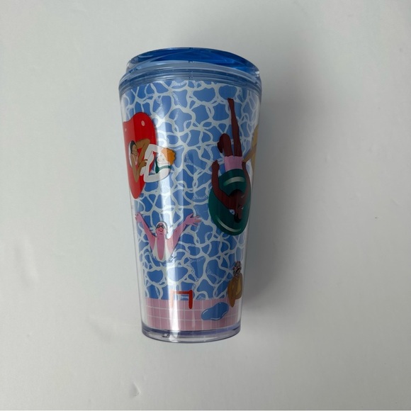 NWT Starbucks X Sofie Birkin Target 2024 Blue Pool Party Cold Brew Tumbler - Picture 2 of 5
